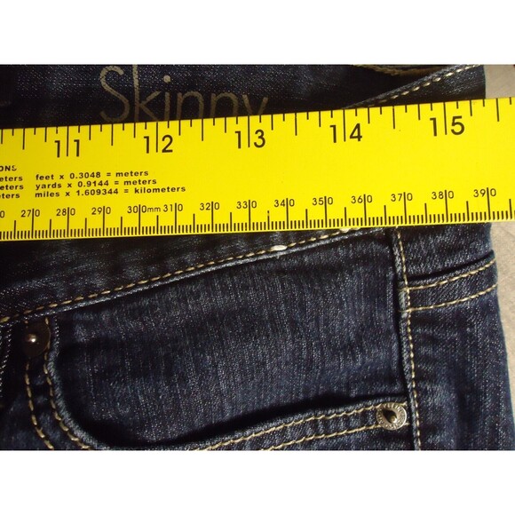 Calvin Klein Dark Wash Mid Rise Skinny Jeans Size 30" x 31.5" - Picture 4 of 7